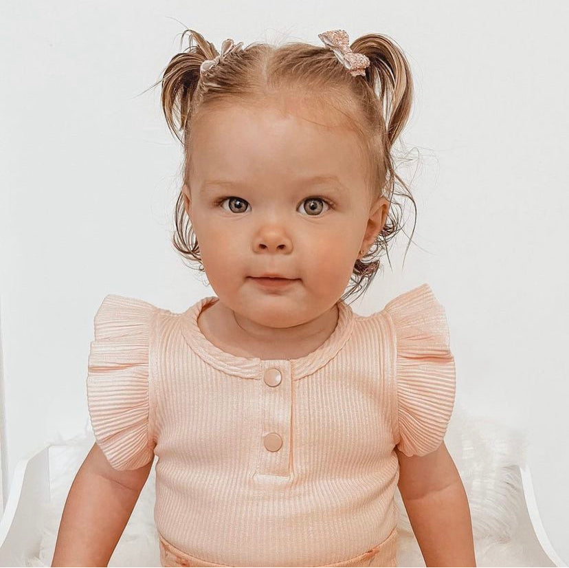 Mini baby glitter bows | 20 Colours | Clip or bobble