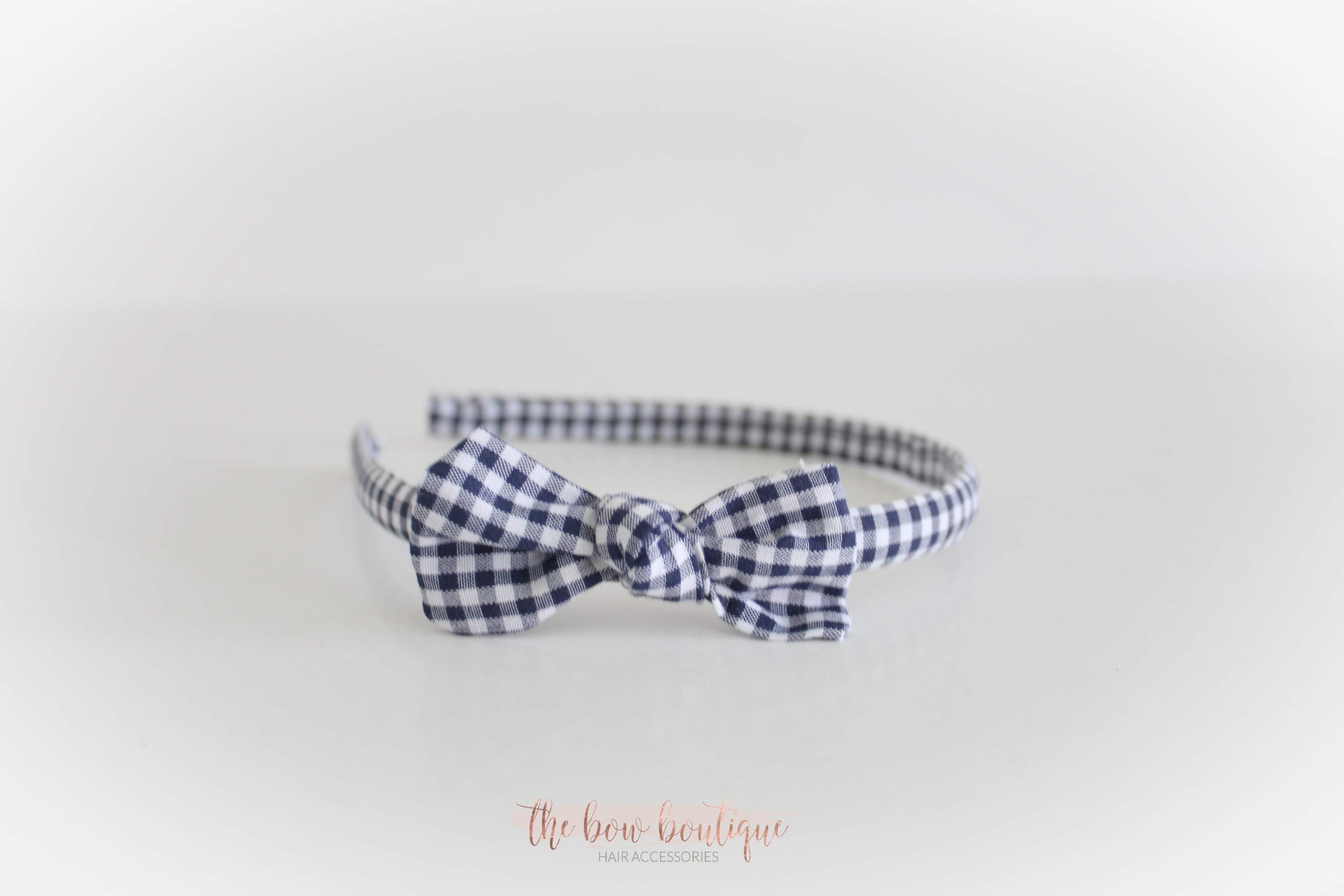 School gingham knot Alice headbands | 7 colours.