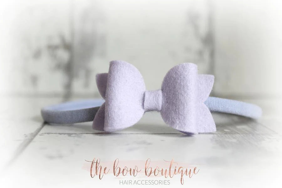 Mini deluxe felt bows | 25 Colours | Clip or headband
