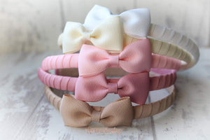 Pinch bow Alice headband - (17 colours)