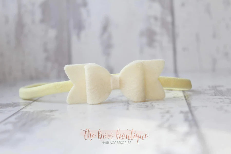 Small chunky felt bows | 25 Colours | Clip or headband