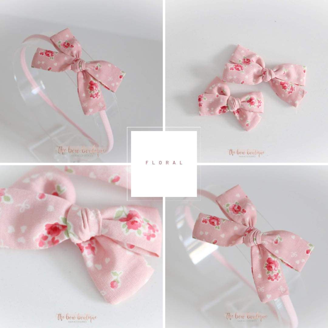 Floral bows | Valentines | Clip or headband