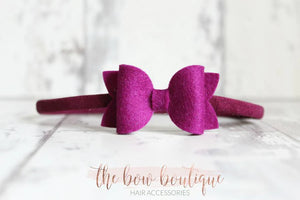 Mini deluxe felt bows (25 Colours)