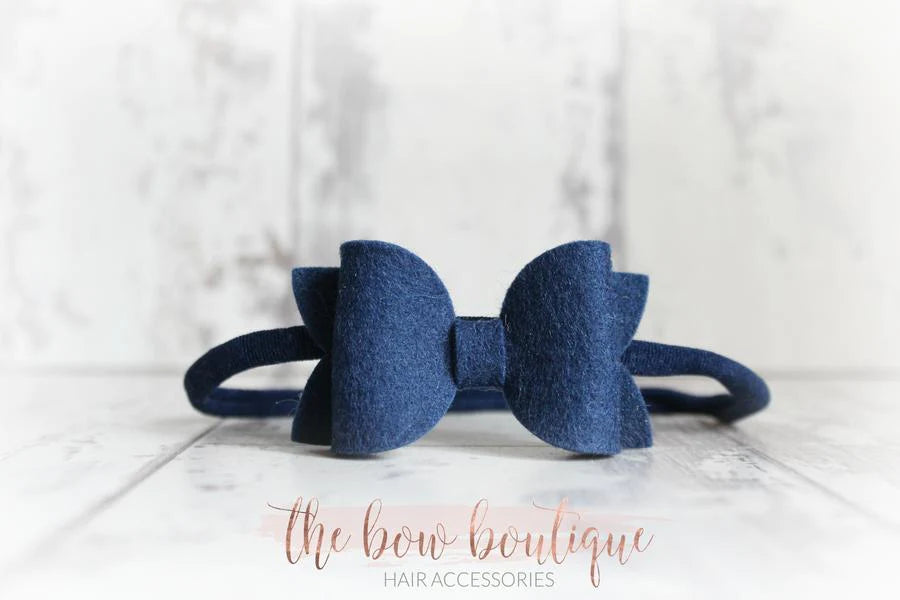 Medium deluxe felt bows | 25 Colours | Clip or headband