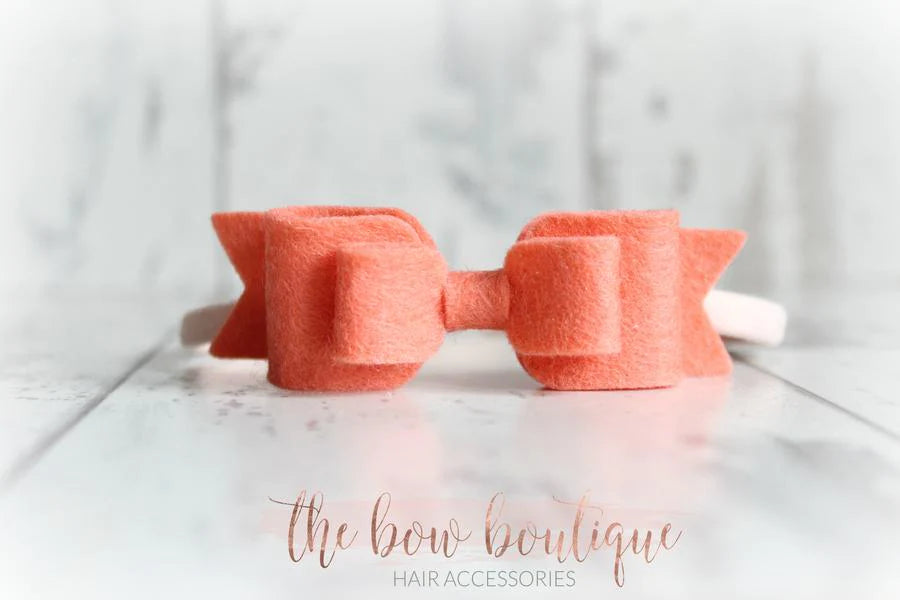 Double felt bows | 25 colours | Clip or headband