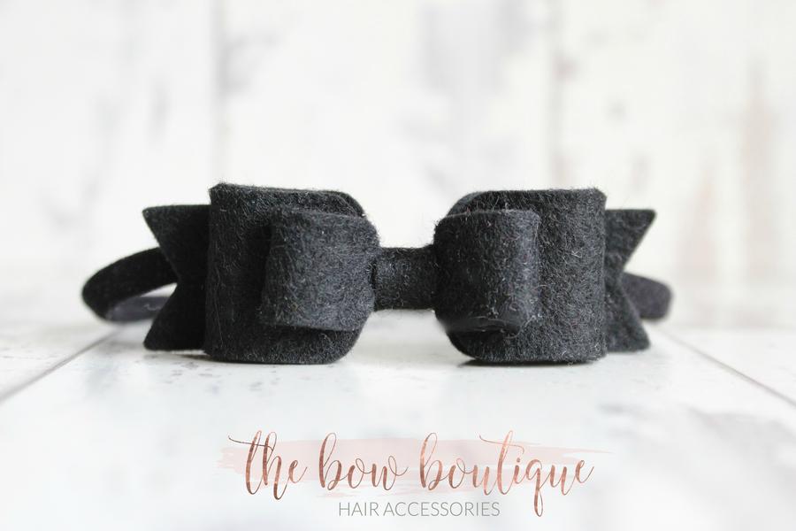Double felt bows | 25 colours | Clip or headband