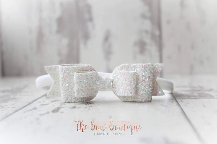 Double glitter bows | 20 colours | Clip or headband