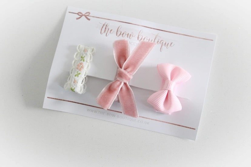 My first pink & white set