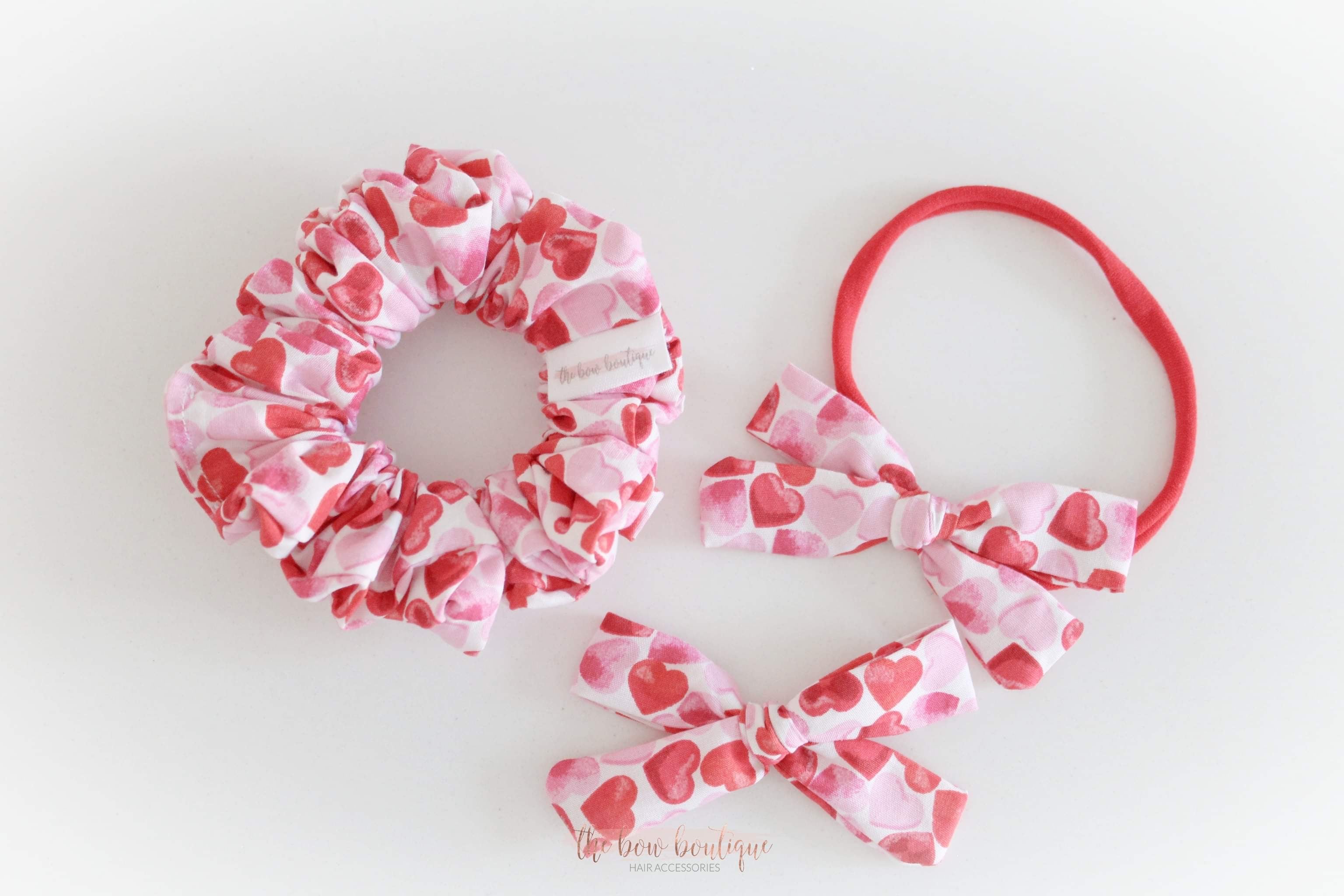 Heart | Timeless bows | Clip, bobble, headband or scrunchie