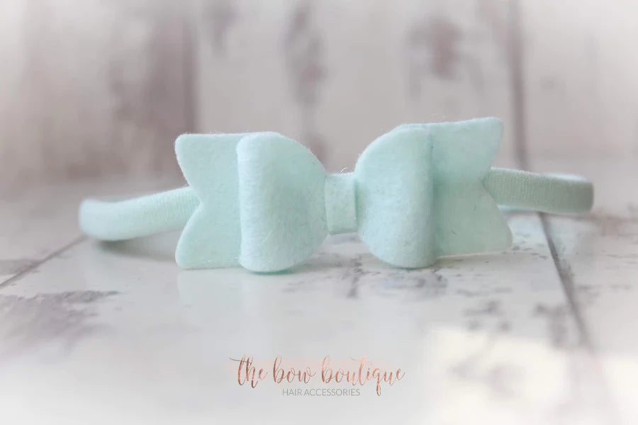 Small chunky felt bows | 25 Colours | Clip or headband