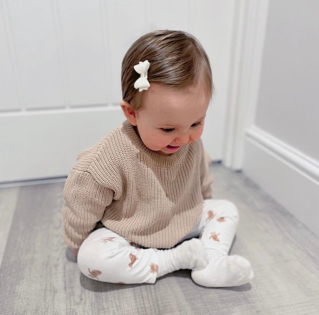 Mini baby felt gold centre bows | 25 Colours | Clip or bobble