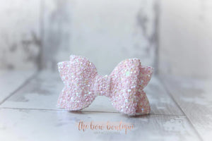 Mini deluxe glitter bows (25 Colours)