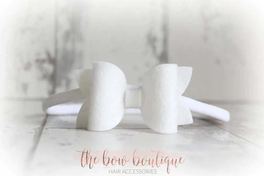 Medium deluxe felt bows | 25 Colours | Clip or headband