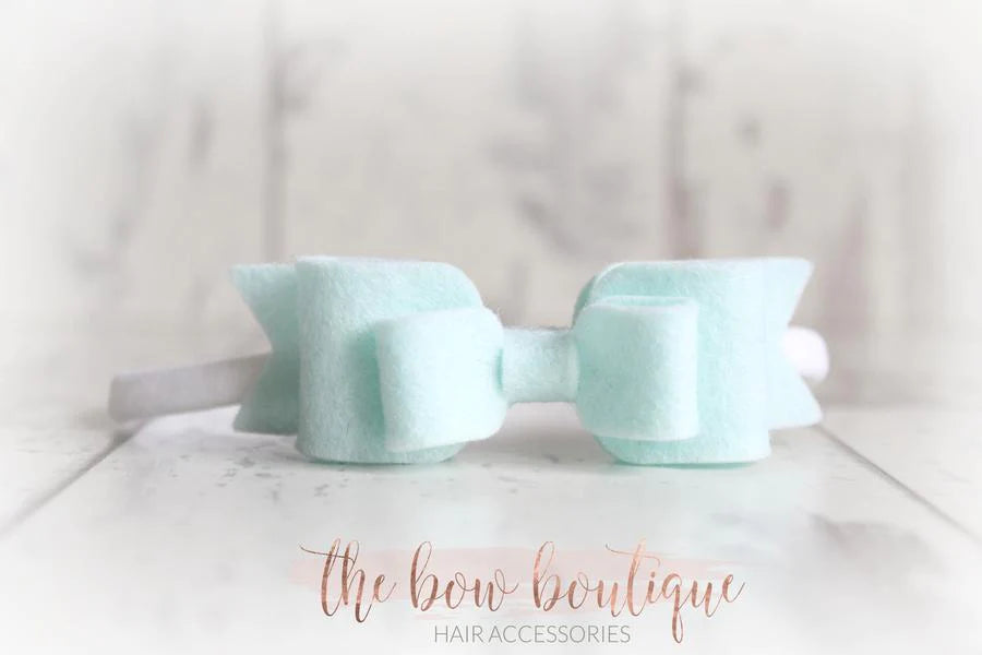 Double felt bows | 25 colours | Clip or headband