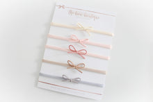 Load image into Gallery viewer, Petite neutral suede bow headbands
