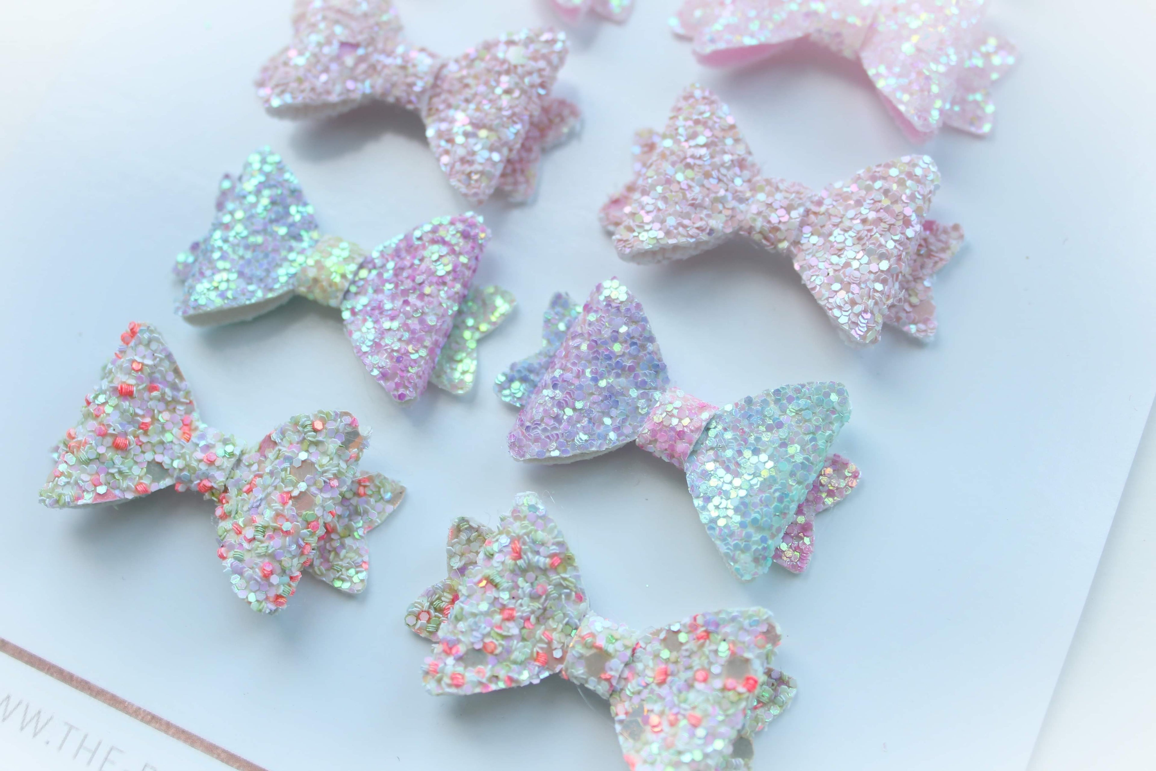 Mini baby glitter pigtail set | clip or bobble