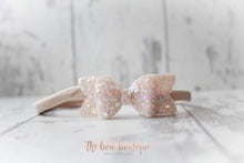 Load image into Gallery viewer, Small chunky glitter bows (25 Colours)