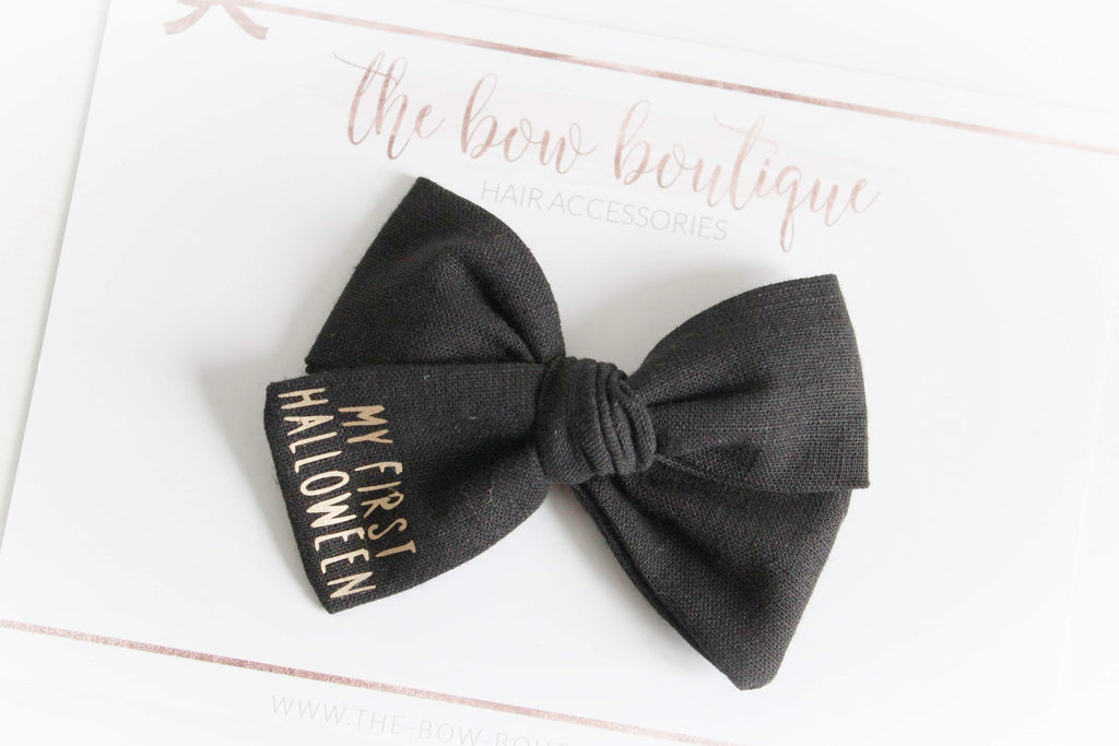 My first Halloween bow | Option to personalise | Clip or headband