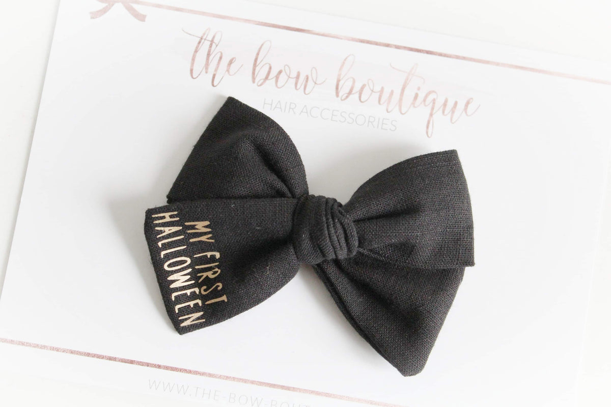 My first Halloween bow | Option to personalise | Clip or headband