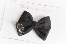 Load image into Gallery viewer, My first Halloween bow | Option to personalise. Clip or headband.