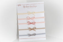 Load image into Gallery viewer, Petite neutral suede bow headbands