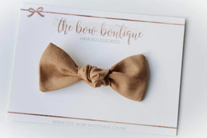 Linen knot bows - 10 Colours