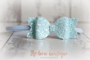 Small chunky glitter bows (25 Colours)