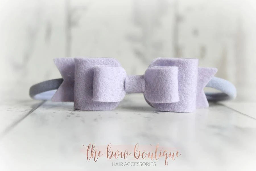 Double felt bows | 25 colours | Clip or headband