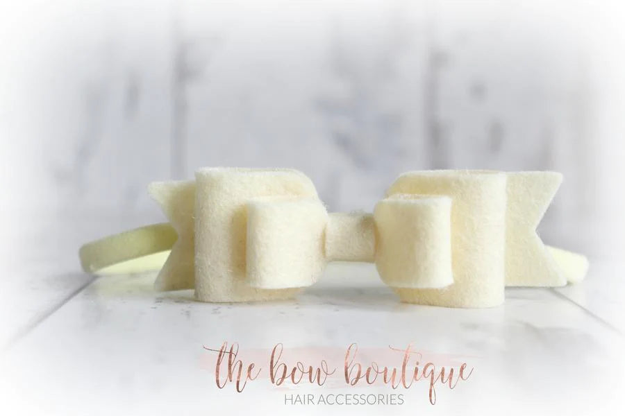 Double felt bows | 25 colours | Clip or headband