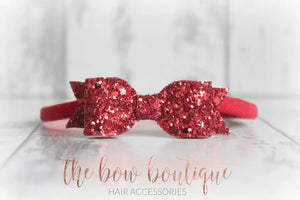 Red small glitter bows