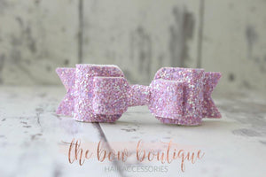 Double glitter bows (25 colours)