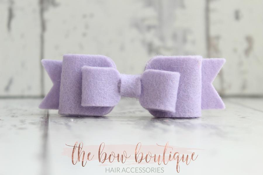 Double felt bows | 25 colours | Clip or headband