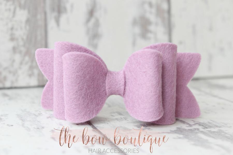 Chunky double felt bows | 23 Colours | Clip or headband