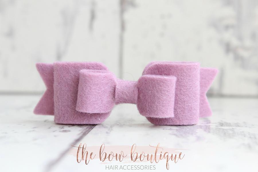 Double felt bows | 25 colours | Clip or headband