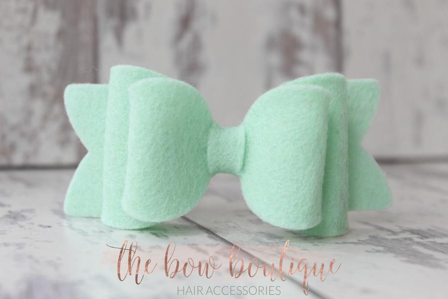 Chunky double felt bows | 23 Colours | Clip or headband