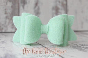 Chunky double felt bows (23 Colours)