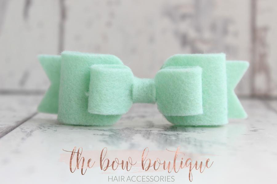 Double felt bows | 25 colours | Clip or headband