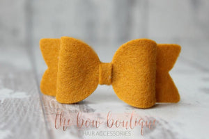 Small chunky felt bows (25 Colours)