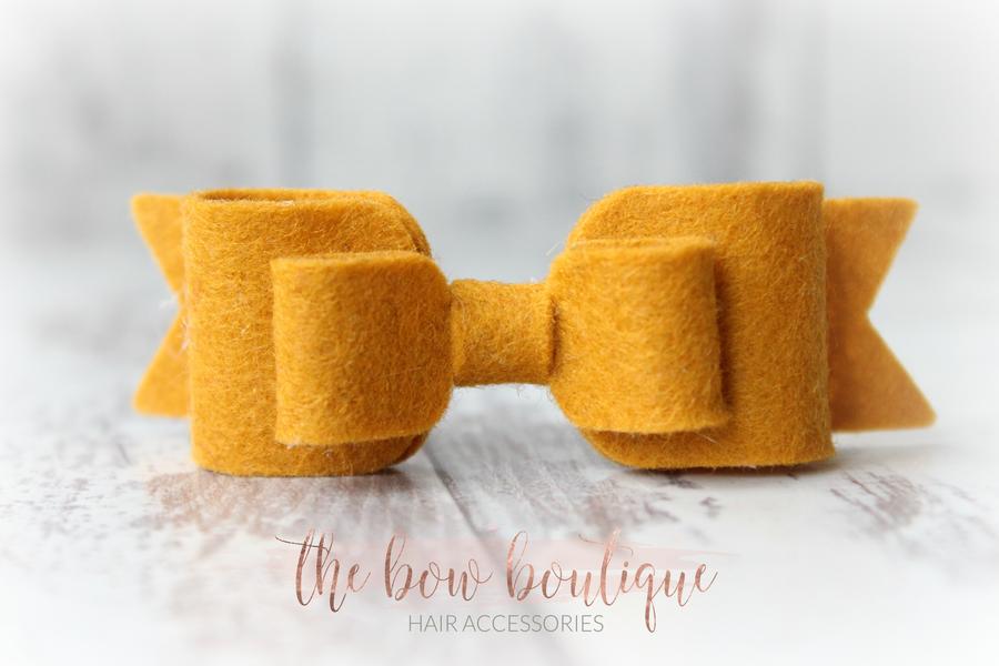 Double felt bows | 25 colours | Clip or headband