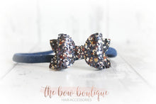 Load image into Gallery viewer, Mini deluxe glitter bows (25 Colours)