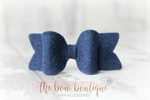 Small chunky felt bows (25 Colours)