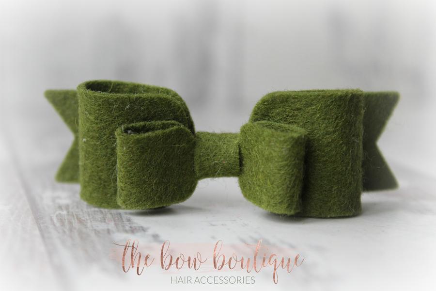 Double felt bows | 25 colours | Clip or headband