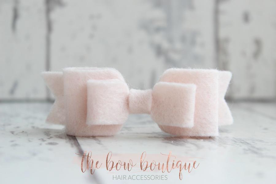 Double felt bows | 25 colours | Clip or headband