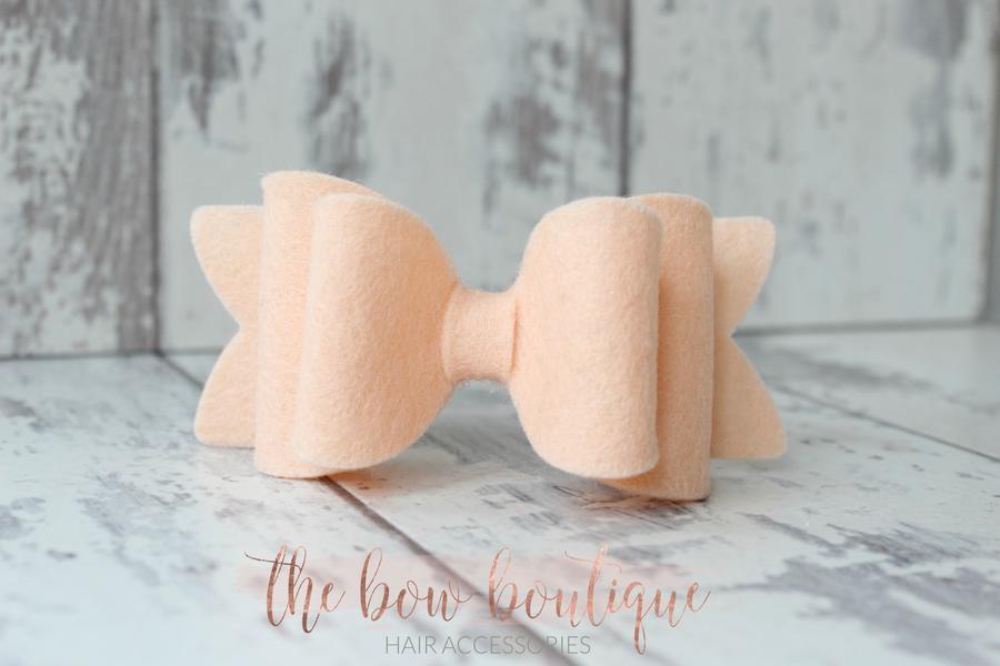 Chunky double felt bows | 23 Colours | Clip or headband
