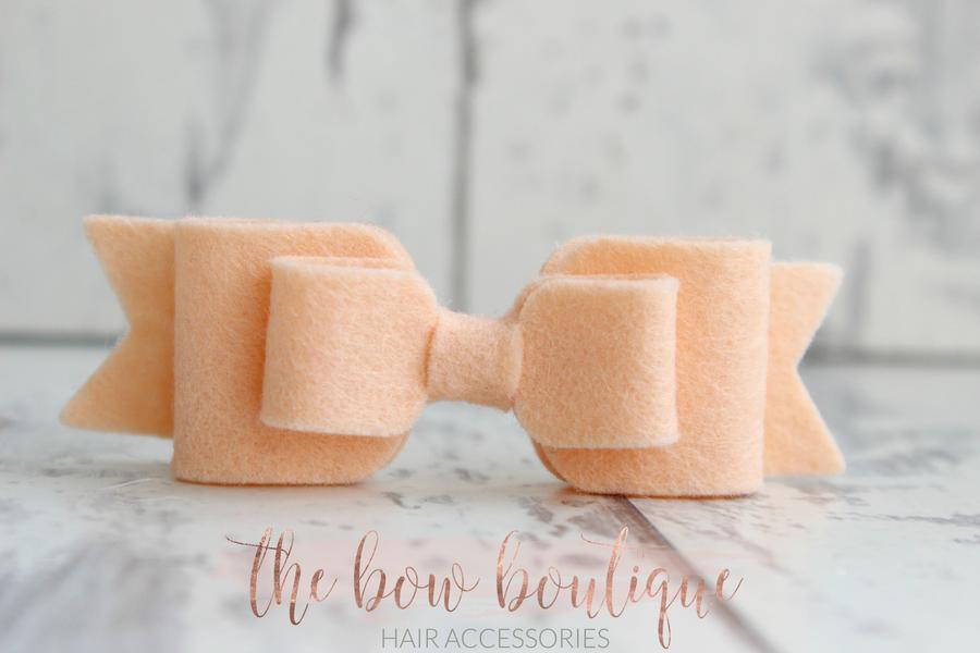 Double felt bows | 25 colours | Clip or headband