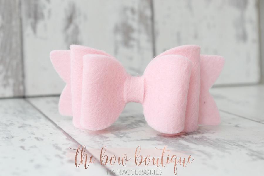 Chunky double felt bows | 23 Colours | Clip or headband