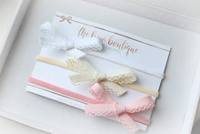 Load image into Gallery viewer, Hand tied dainty headband set