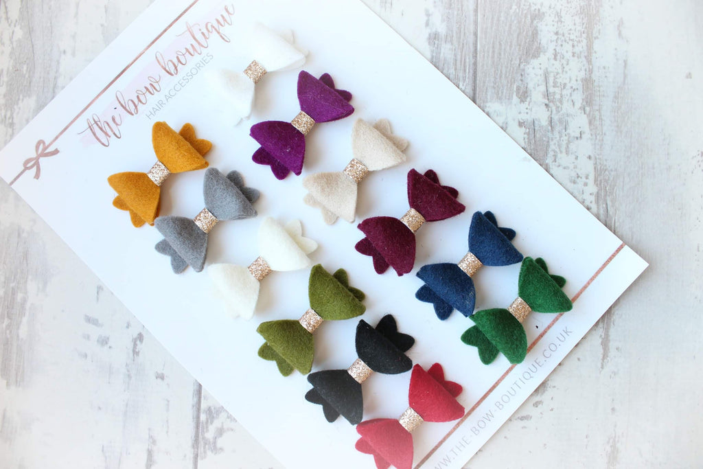 Set of 12 autumn mini baby clips