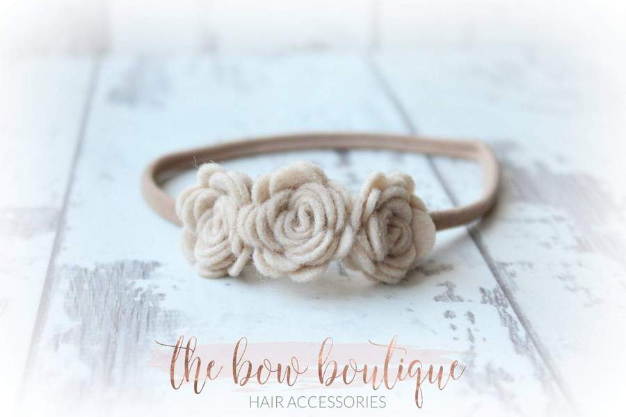 Mini felt flower headbands  | 19 Colours