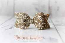 Load image into Gallery viewer, Small chunky glitter bows (25 Colours)